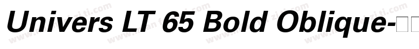 Univers LT 65 Bold Oblique字体转换